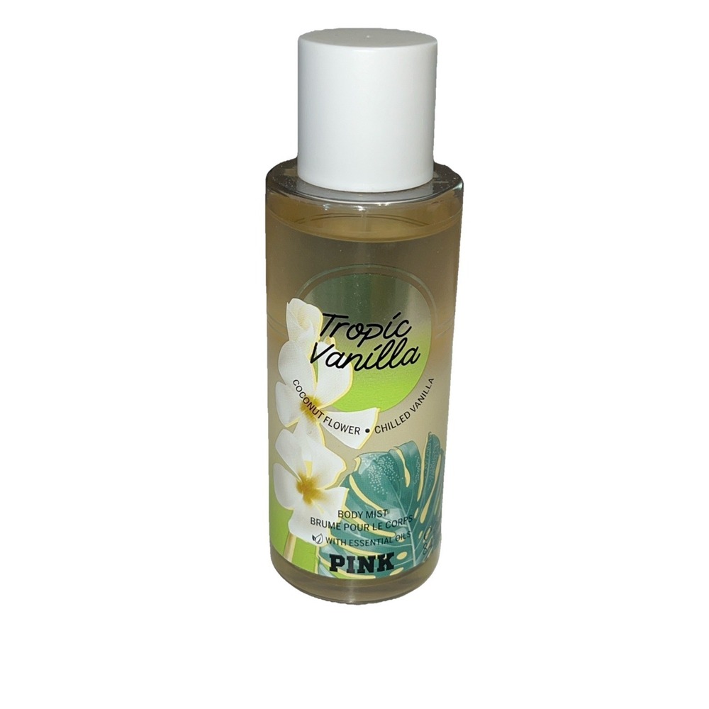 Victoria's Secret Pink Tropic Vanilla Body Mist 8.4 Oz Spray Coconut Vanilla